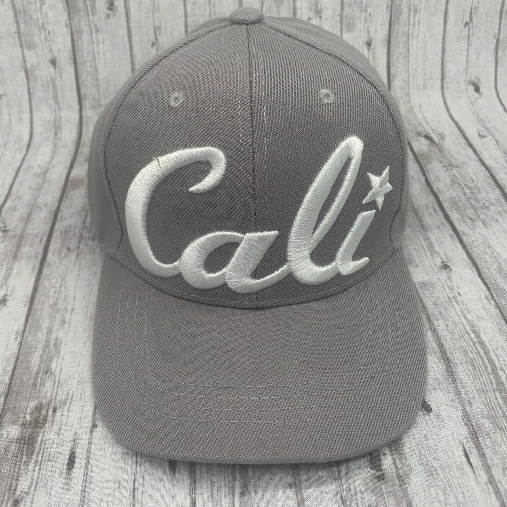 Cali California Baseball Hat Cap Gray Adjustable OSFM